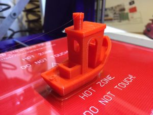 First Ever Gruvinator 3D Test Print Benchy, at 0.2mm layers, in PLA.