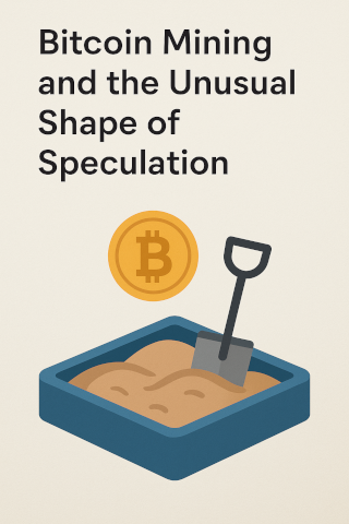 Bitcoin Mining and the Unusual Shape of Speculation